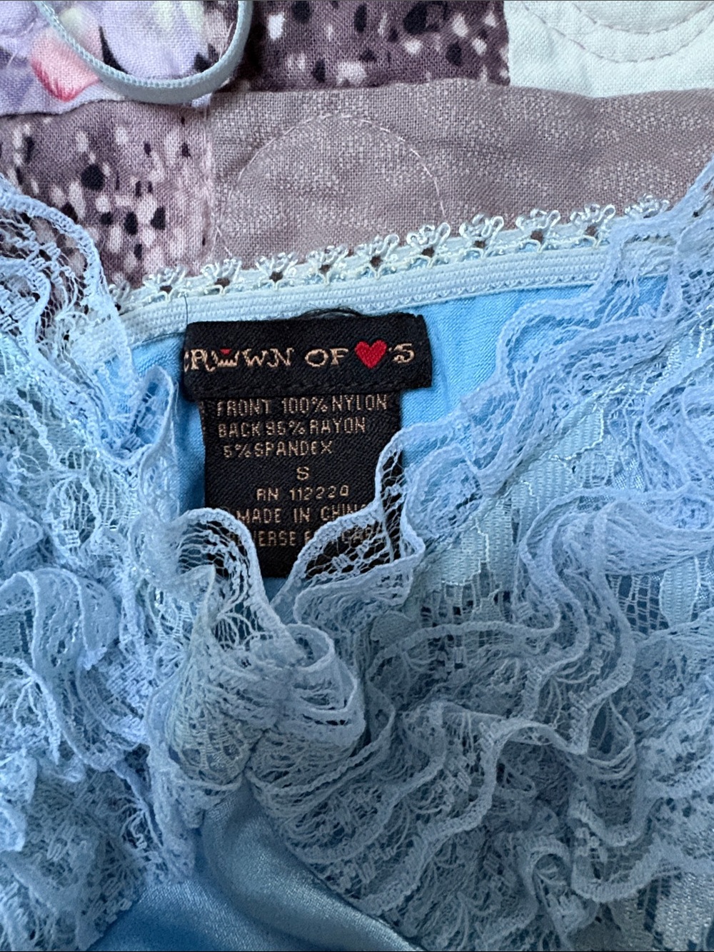 Lace-Up Light Blue Lace Cami Tank - Women’s Intimates - Picture 2 of 6
